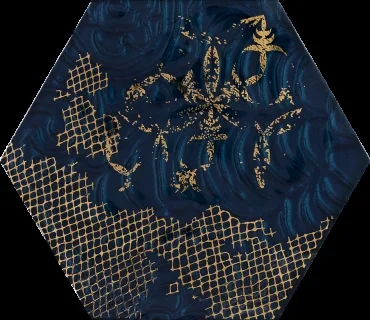 Декоративный элемент Paradyz Intense Tone Blue Inserto Szklane Heksagon A 17,1x19,8 полированный