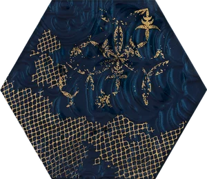 Декоративный элемент Paradyz Intense Tone Blue Inserto Szklane Heksagon A 17,1x19,8 полированный