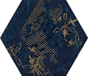 Декоративный элемент Paradyz Intense Tone Blue Inserto Szklane Heksagon C 17,1x19,8 полированный