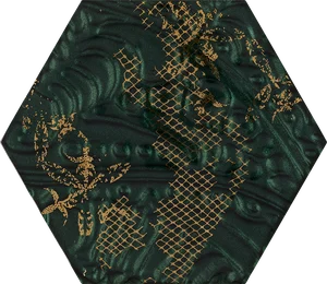 Декоративный элемент Paradyz Intense Tone Green Inserto Szklane Heksagon C 17,1x19,8 полированный