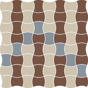 Мозаика Paradyz Modernizm Bianco Mozaika Prasowana K.3,6X4,4 Mix B 30,9x30,9 матовая