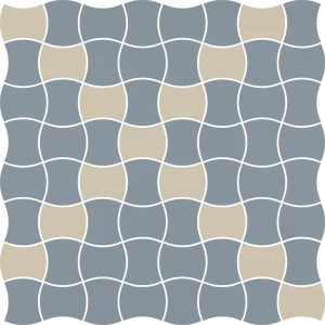 Мозаика Paradyz Modernizm Blue Mozaika Prasowana K.3,6X4,4 Mix 30,9x30,9 матовая