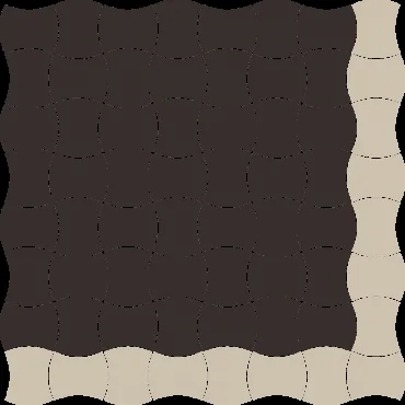 Мозаика Paradyz Modernizm Nero Mozaika Prasowana K.3,6X4,4 Mix A 30,9x30,9 матовая