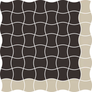 Мозаика Paradyz Modernizm Nero Mozaika Prasowana K.3,6X4,4 Mix A 30,9x30,9 матовая