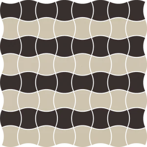 Мозаика Paradyz Modernizm Nero Mozaika Prasowana K.3,6X4,4 Mix B 30,9x30,9 матовая