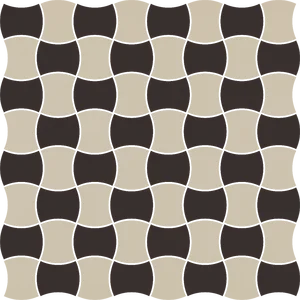 Мозаика Paradyz Modernizm Nero Mozaika Prasowana K.3,6X4,4 Mix C 30,9x30,9 матовая