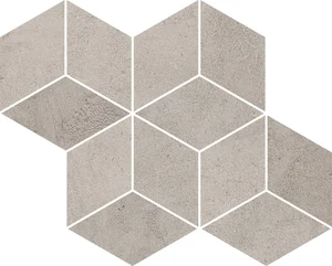 Мозаика Paradyz Pure City Grys Mozaika Prasowana Romb Hexagon 20,4x23,8 матовая