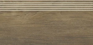 Ступень Paradyz Roble Brown Stopnica Prosta Nacinana Mat. 29,4x59,9 матовая