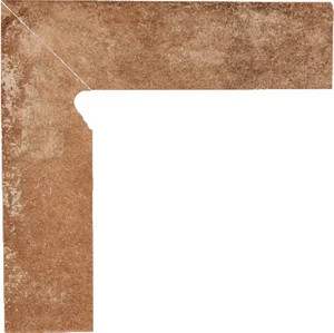 Бордюр Paradyz Scandiano Rosso Stair Tread Skirting Board Left 8,1x30 матовый