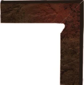 Бордюр Paradyz Semir Brown Цоколь правый (B+A) 8,1x30 матовый