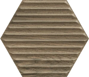Плитка Paradyz Serene Brown Heksagon Struktura 17,1x19,8 рельефная
