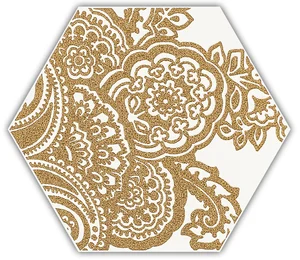 Декоративный элемент Paradyz Shiny Lines Gold Heksagon Inserto B 17,1x19,8 матовый