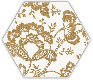Декоративный элемент Paradyz Shiny Lines Gold Heksagon Inserto C 17,1x19,8 матовый