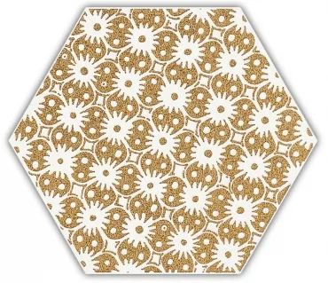 Декоративный элемент Paradyz Shiny Lines Gold Heksagon Inserto D 1 17,1x19,8 матовый