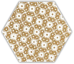 Декоративный элемент Paradyz Shiny Lines Gold Heksagon Inserto D 1 17,1x19,8 матовый