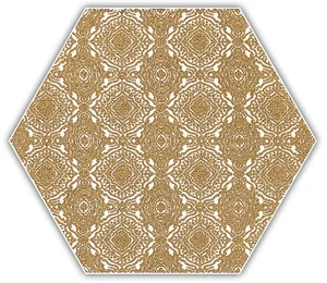 Декоративный элемент Paradyz Shiny Lines Gold Heksagon Inserto E 17,1x19,8 матовый