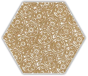 Декоративный элемент Paradyz Shiny Lines Gold Heksagon Inserto F 17,1x19,8 матовый