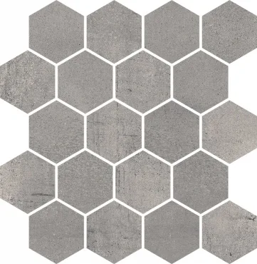 Мозаика Paradyz Space Grafit Mozaika Cieta Hexagon Mat. 25,8x28 матовая