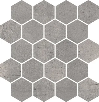 Space Grafit Mozaika Cieta Hexagon Poler