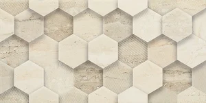 Керамогранит Paradyz Sunlight Stone Beige Sciana Dekor Geometryk 30x60 глянцевый