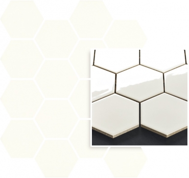 Мозаика Paradyz Uniwersalna Mozaika Prasowana Bianco Hexagon 22x25,5 матовая
