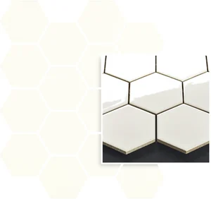 Мозаика Paradyz Uniwersalna Mozaika Prasowana Bianco Hexagon 22x25,5 матовая