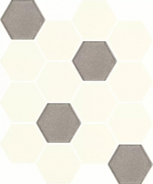 Мозаика Paradyz Uniwersalna Mozaika Prasowana Bianco Hexagon Mix 22x25,5 матовая