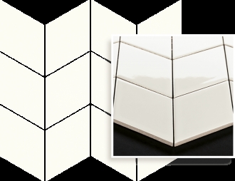 Uniwersalna Mozaika Prasowana Bianco Romb Braid