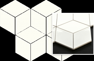 Uniwersalna Mozaika Prasowana Bianco Romb Hexagon