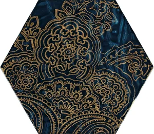 Декоративный элемент Paradyz Urban Colours Blue Inserto Szklane Heksagon B 17,1x19,8 глянцевый
