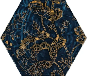 Декоративный элемент Paradyz Urban Colours Blue Inserto Szklane Heksagon C 17,1x19,8 глянцевый