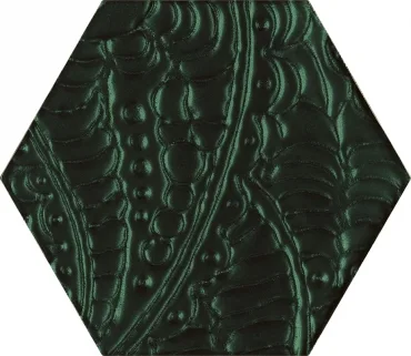 Декоративный элемент Paradyz Urban Colours Green Inserto Szklane Heksagon 17,1x19,8 глянцевый