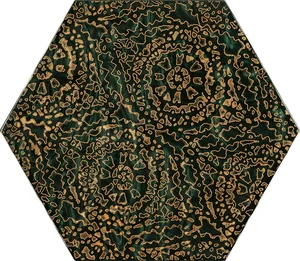 Декоративный элемент Paradyz Urban Colours Green Inserto Szklane Heksagon A 17,1x19,8 глянцевый