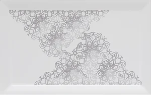Декоративный элемент Paradyz Veo Grys Inserto Kafel Koronka 25x40 глянцевый