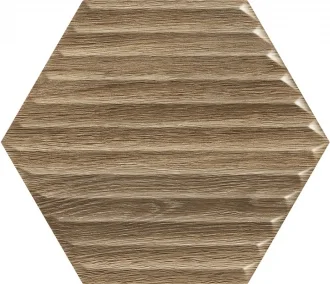 Woodskin Wood Heksagon Struktura B Sciana