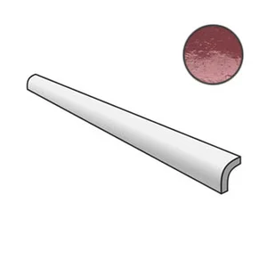 Бордюр Equipe Pencil Bullnose Artisan Burgundy 24497 3x15 глянцевый