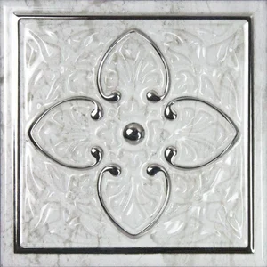 Декоративный элемент Monopole Petra Armonia Silver A 15x15 глянцевый