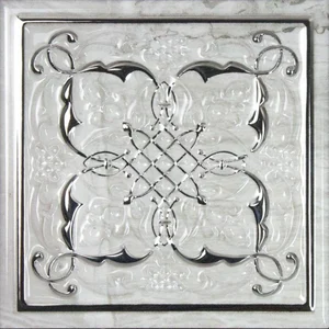 Декоративный элемент Monopole Petra Armonia Silver B 15x15 глянцевый