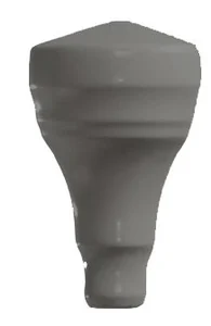 Вставка Petracers 800 Italiano Angolo Capitello Grigio Seta 2x6,5 глянцевая