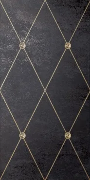 Декоративный элемент Petracers Ad Maiora Rhombus Fregio Oro Nero 50x100 матовый