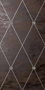Декоративный элемент Petracers Ad Maiora Rhombus Fregio Platino Moro 50x100 матовый