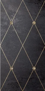 Декоративный элемент Petracers Ad Maiora Rhombus Fregio Swarovsky Oro Nero 50x100 матовый