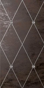 Декоративный элемент Petracers Ad Maiora Rhombus Fregio Swarovsky Platino Moro 50x100 матовый