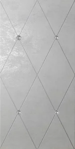 Декоративный элемент Petracers Ad Maiora Rhombus Fregio Swarovsky Platino Perla 50x100 матовый