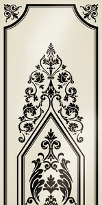 Декоративный элемент Petracers Ad Personam Arabesque Nero 50x100 глянцевый