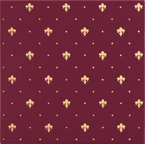 Плитка Petracers Grand Elegance Gold Giglio Oro Su Bordeaux 20x20 глянцевая