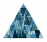 Декоративный элемент Petracers Triangolo Impressioni Azzurro 17x17 глянцевый