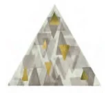 Декоративный элемент Petracers Triangolo Impressioni Oro su Grigio 17x17 глянцевый