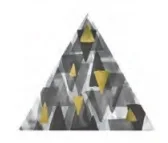 Triangolo Impressioni Oro su Nero