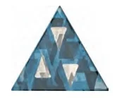 Triangolo Impressioni Platino su Azzurro